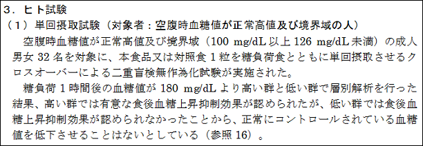 食品安全委員会によるサラシア100の調査書